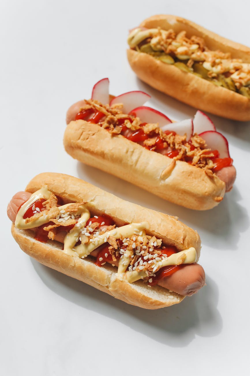 hotdog sandwiches with ketchup
